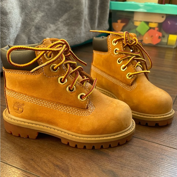 Timberland Waterproof 6” Boots - Toddler Size 6 - Orange-Wheat/Brown - Picture 2 of 2